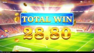 Tampilan visual slot World Football Fortunes dengan tema stadion sepak bola.